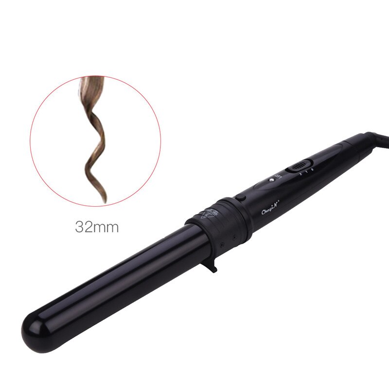 CkeyiN – baguette pour boucler les cheveux, outil de coiffure en céramique, pour les cheveux longs, grandes vagues de plage, 9-18mm/19mm/25mm/32mm, 51: 32MM