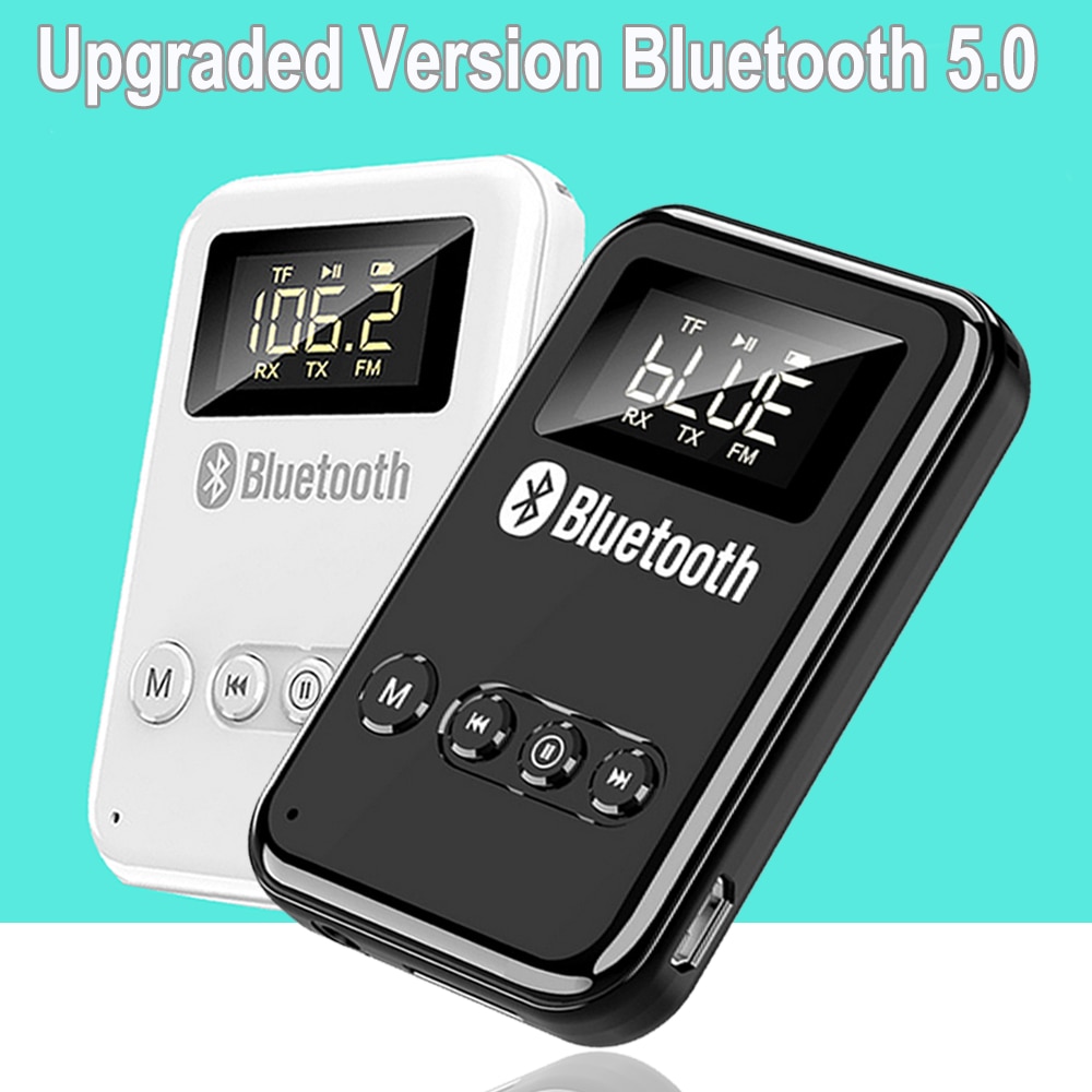 Jinserta Bluetooth 5.0 Ontvanger Tf Auto MP3 Spelers Stereo Muziek Fm-zender Aux Adapter Voor Hoofdtelefoon Luidsprekers Handsfree Kit