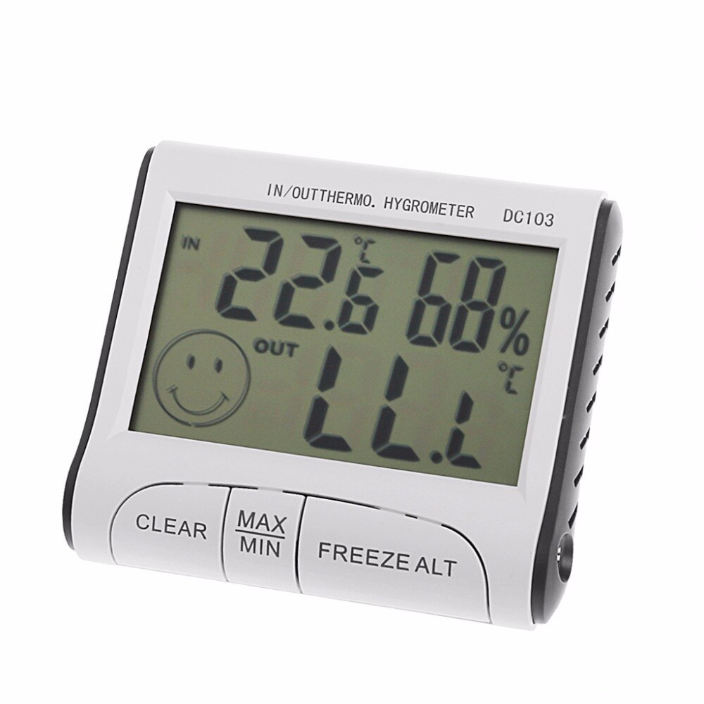 Digital LCD Outdoor Indoor Weather Thermometer Humidity Meter Tester Tools