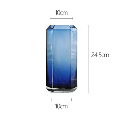 Hexagon Transparent Glass Vase Home Decoration Flower Arrangement Office Display Furnishing 3D Solid Hydroponics Crafts: 14