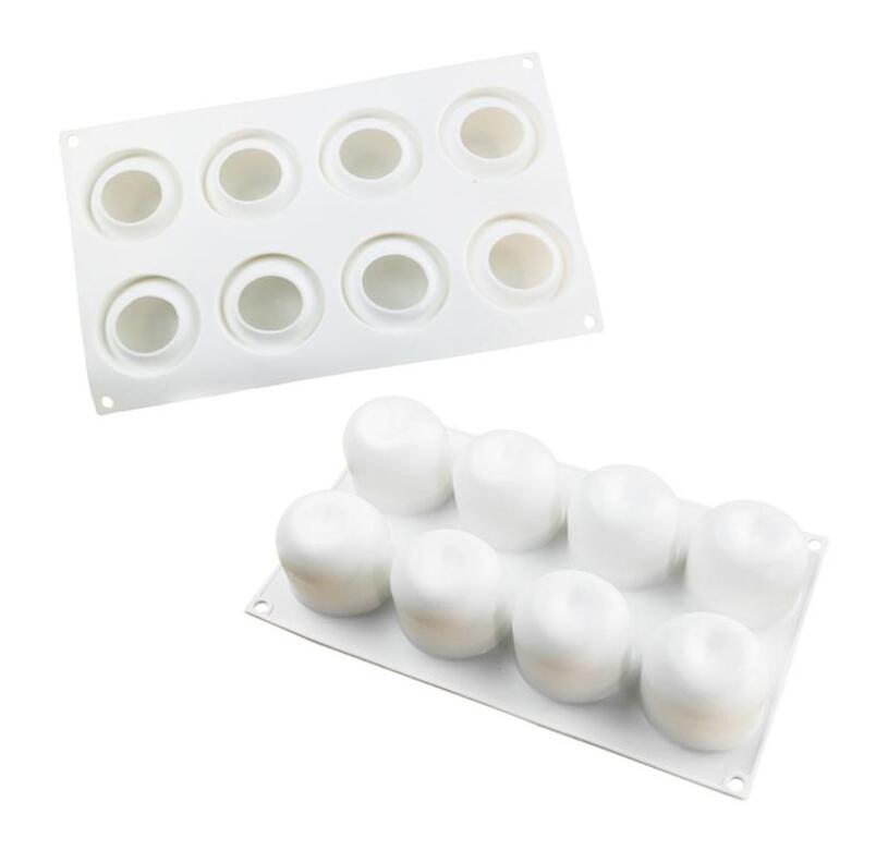 3D Apple Form Silikon Form 8 Zelle DIY Kuchen Mousse Für Eis Schokolade Gebäck Kunst Pan Dessert Backformen Kuchen dekorieren Werkzeug