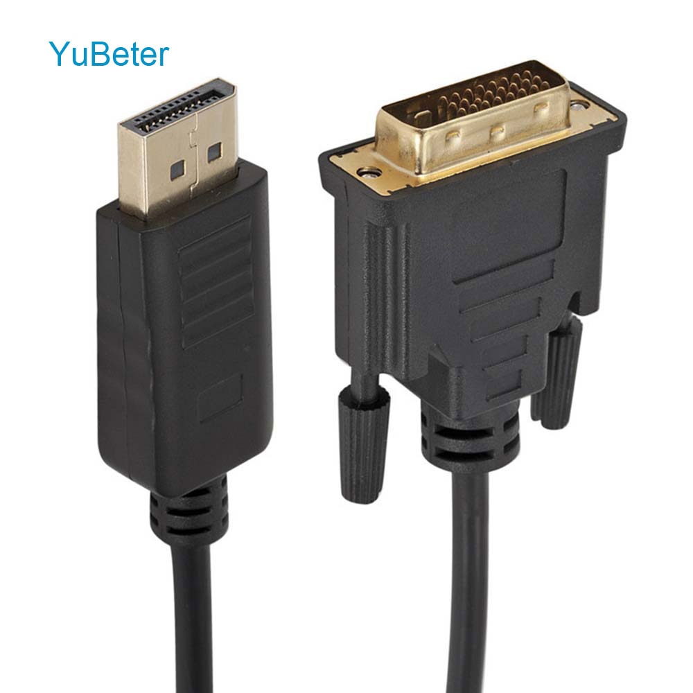 YuBeter DP Display-port Displayport naar DVI 24 + 1Pin Converter Kabel Man op Man 1.8M voor HDTV PC Projector Monitor 1080p