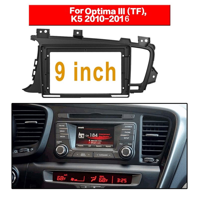 9 Inch Car Double Din Radio Player DVD Stereo Radio Pane LDashboard Frame for KIA K5 Optima