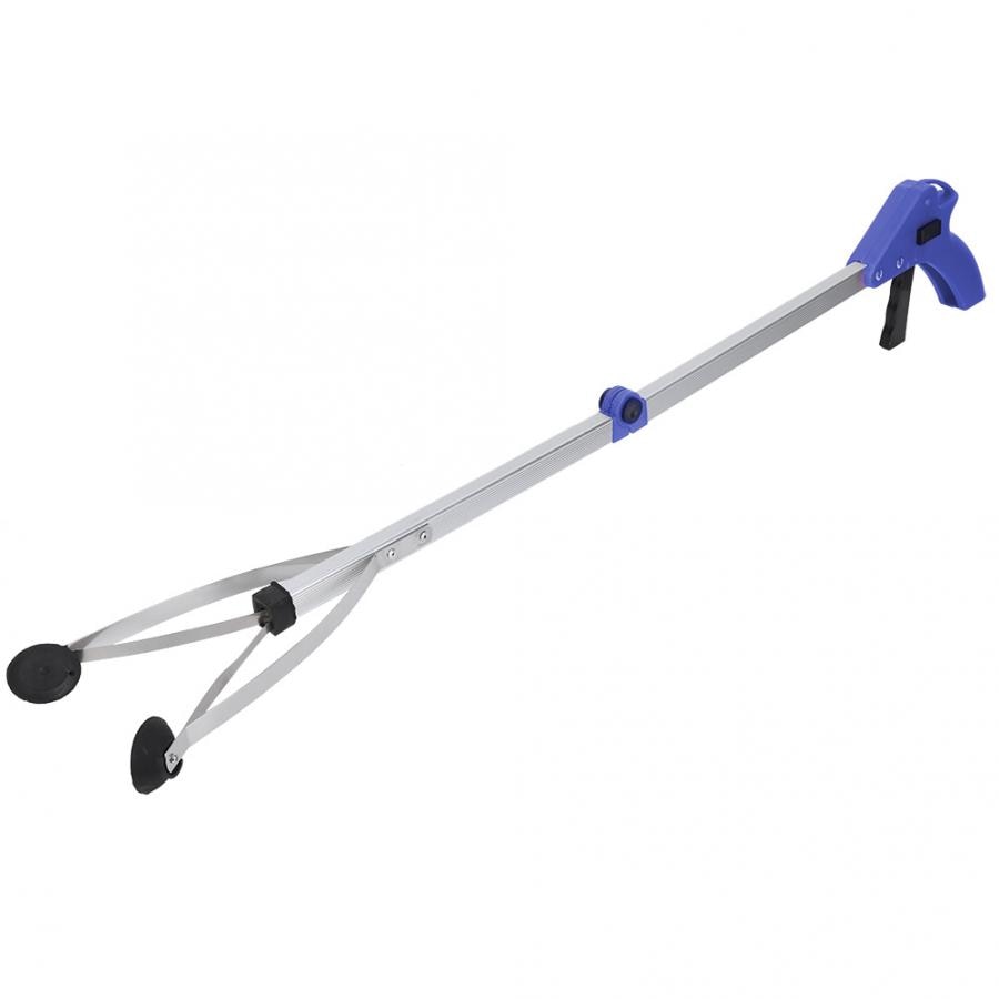 Foldable Litter Reachers Pickers Pick Up Tools Gripper Extender Grabber Picker Collapsible Garbage Pick Up Tool Grabbers: Blue