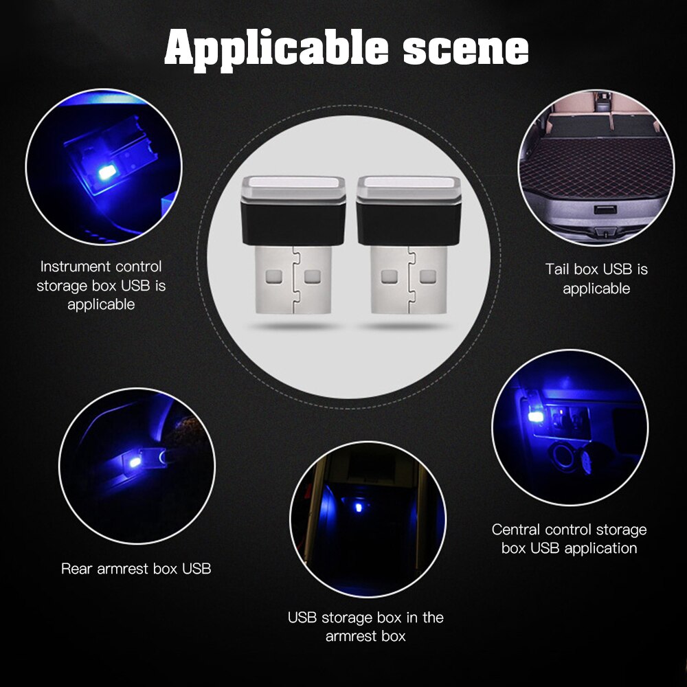 Mini Led Auto Licht Auto Interieur Usb Sfeer Licht Plug Auto Ambient Lamp Noodverlichting Pc Auto Producten Auto Accessoire