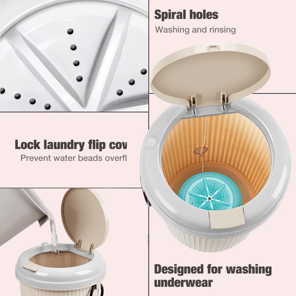 Laundry Mini Washing Machine Home Business Trip Ultrasonic Turbines Washer Convenient Portable Personal Rotating Turbine Washer