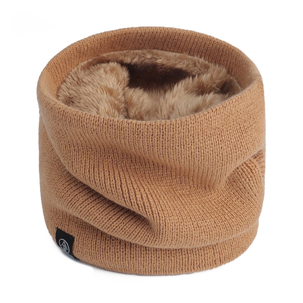 Écharpe en fausse fourrure tricotée unisexe, foulard épais, doux, à boucle circulaire, pour femme et homme, randonnée, cyclisme, escalade, cache-cou, hiver: B2