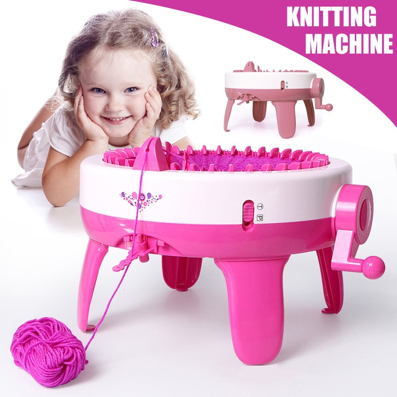 Máquina de tejer lana hecha a mano para adultos y niños, telar de cilindro de lana tejido a mano, bufanda, suéter, sombrero, calcetines, artefacto perezoso, 40 agujas