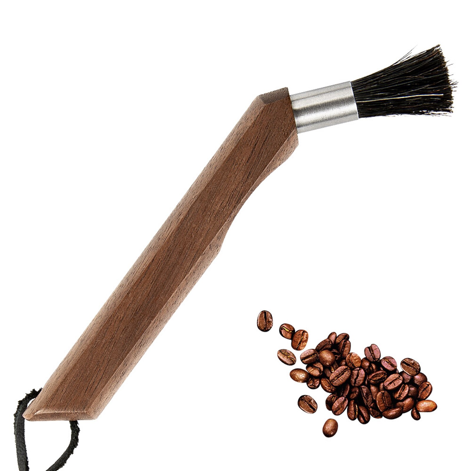 Professionele Koffiemolen Espresso Machine Borstel Met Houten Handvat