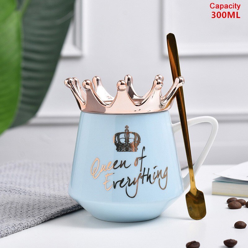 Cartoon Porselein Cup Keuken Tool Crown Keramische Thema Melk Koffie Mokken Drink-Ware Voor Kinderen Kerst Woonaccessoires