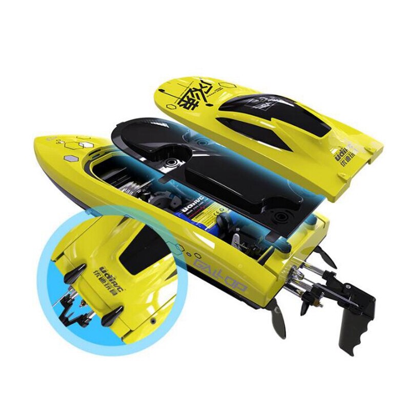 2.4G Speedboot Rc Boot High Speed Afstandsbediening Boot Dubbele Layer Cover Navigatie Model Voor Kinderen Speelgoed