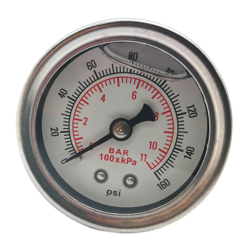 LIQUID FILLED GAUGE 0 - 160 PSI FUEL PRESSURE REGULATOR 1/8th NPT BAR