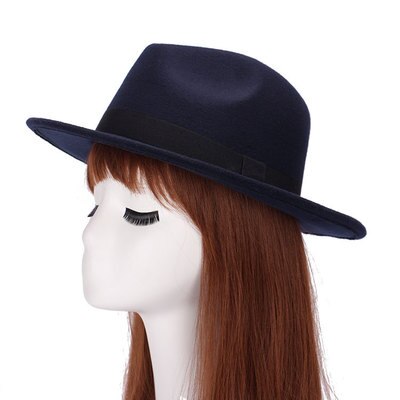 Chapeau melon en feutre de laine à large bord pour femme, style vintage, style gd, style fedora, cloche souple, chapeau de soleil panama pour femme, trilby: 3