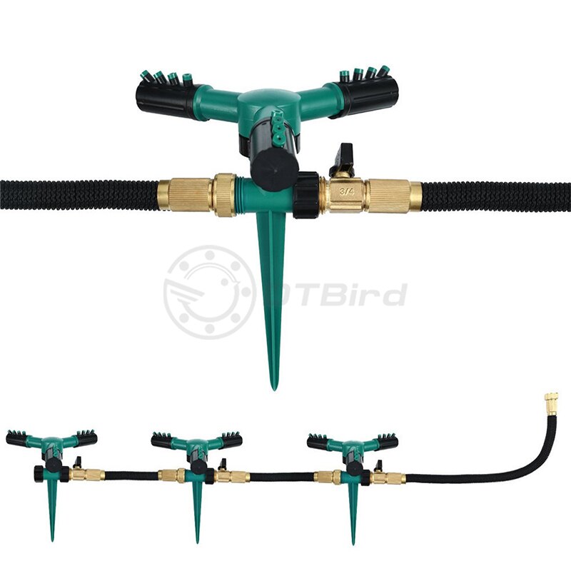 Gräsmatta sprinkler automatisk 360 roterande trädgård vatten sprinkler gräsmatta bevattning gräsmatta bevattning gård bevattning kyla  #0424