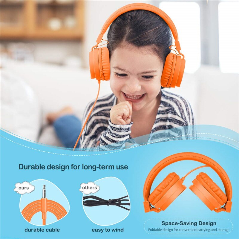 Słuchawki dla dzieci lekkie stereofoniczne przenośne słuchawki przewodowe dobre kolory dźwięku składany zestaw słuchawkowy dla IPhone Laptop MP3 dla dzieci dorośli