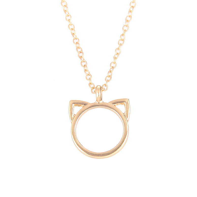 Jewelry Purrfection cat ear alloy pendant short necklace Women