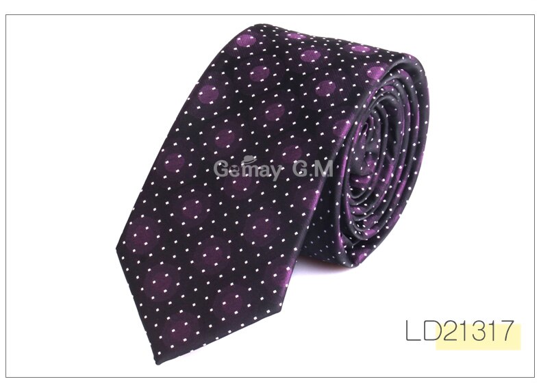 Jacquard vevd halsslips for menn bryllup business klassiske slips polyester slim herre slips for dress 6cm bredde slips: Ld21317
