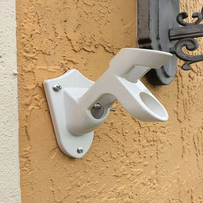 Flaggstänger av aluminiumlegering väggfäste med skruv väggmonterad justerbar flagghållare stöd rörliga hängande flaggor sätesfästen