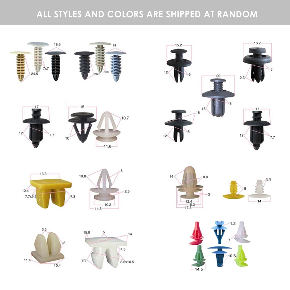 Car Body Plastic Push Pin Rivet Fasteners Trim Moulding Clip Assortments Kit for bmw ford vw mazda Toyota Peugeot volvo honda