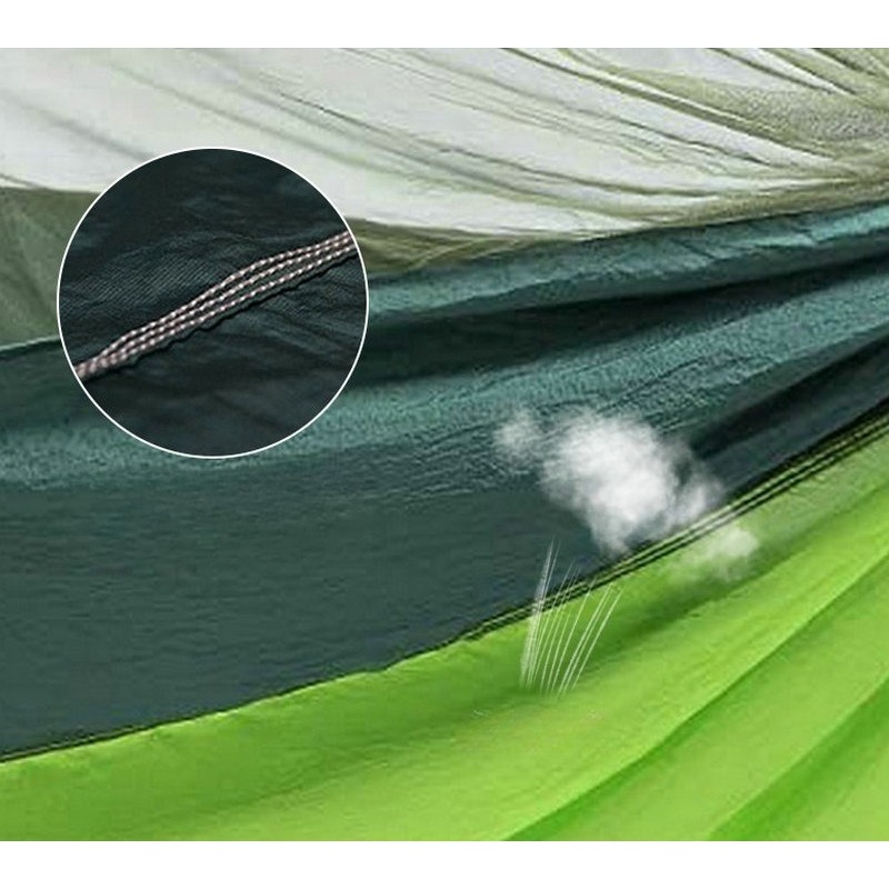 1pcs Anti-Side Flip Mosquito Proof Camping Hammock with Insect Net Portable Outdoor Hammock for Camping Lightweight Travel Bed