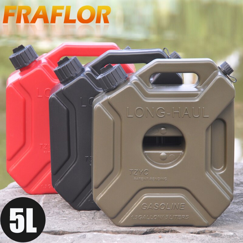 Unique 5L Black Green Cans Fuel Tank Jerrycan Spare Plastic Petrol Tanks Motorcycle Jerry Can Gasoline Oil Container Fuel-jugs