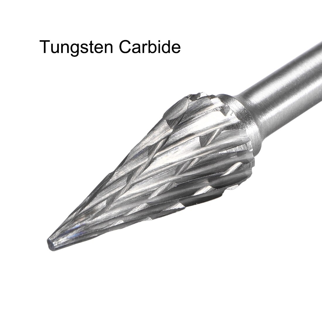 Uxcell 3 stuks hardmetalen frezen, dubbelsnijdende roterende frezen, vijl, puntige kegelvormige snijfrezen, 1/8 " schacht voor slijpmachinebits