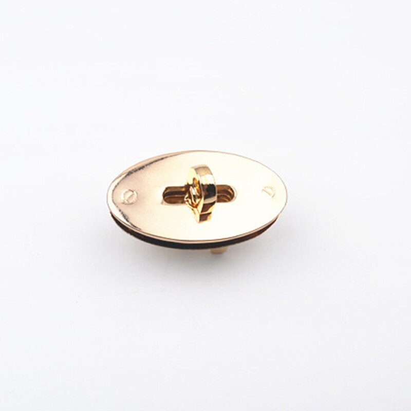 1Pcs Metalen Ovale Vorm Zak Turn Lock Twist Lock Sluiting Lederen Craft Vrouwen Handtas Schoudertas Purse Diy hardware: Lightgold
