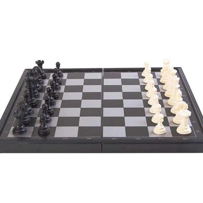 Chess Set For Chess Game Pieces Chess Magnetic Board Folding Plate Large Gold Silver Magnetic Reinforcement: 31x31cm