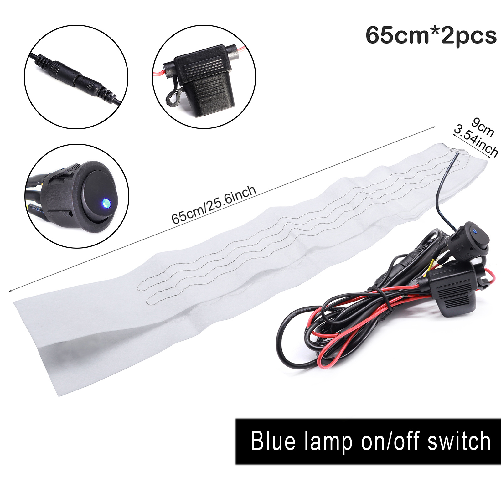 Auto beheizte Lenkradabdeckung Heizung DIY Bausatz Pad Winter blau Lampenschalter Handwärmer 12V Innenraum Universal- Lastwagen Lieferwagen: Silber