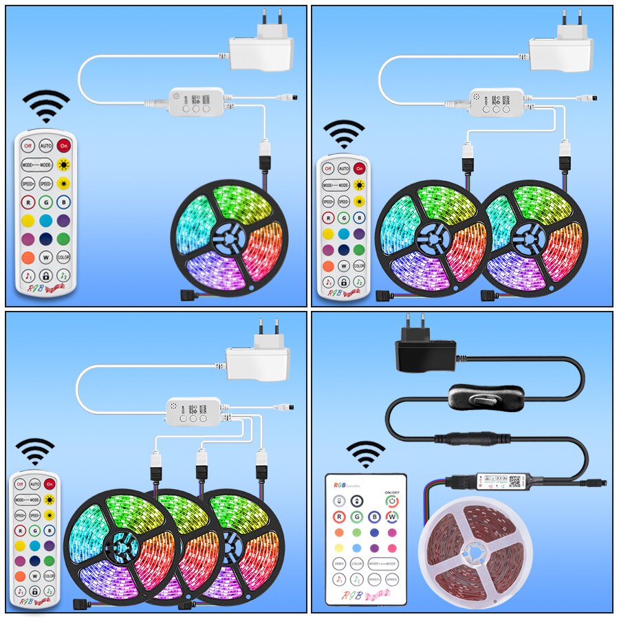 Bluetooth LED 12V Controller RGBW RGBWW RGB LED Strip Controller for RGB Strip Tape APP Music Color Dimmer Controller IR Remote