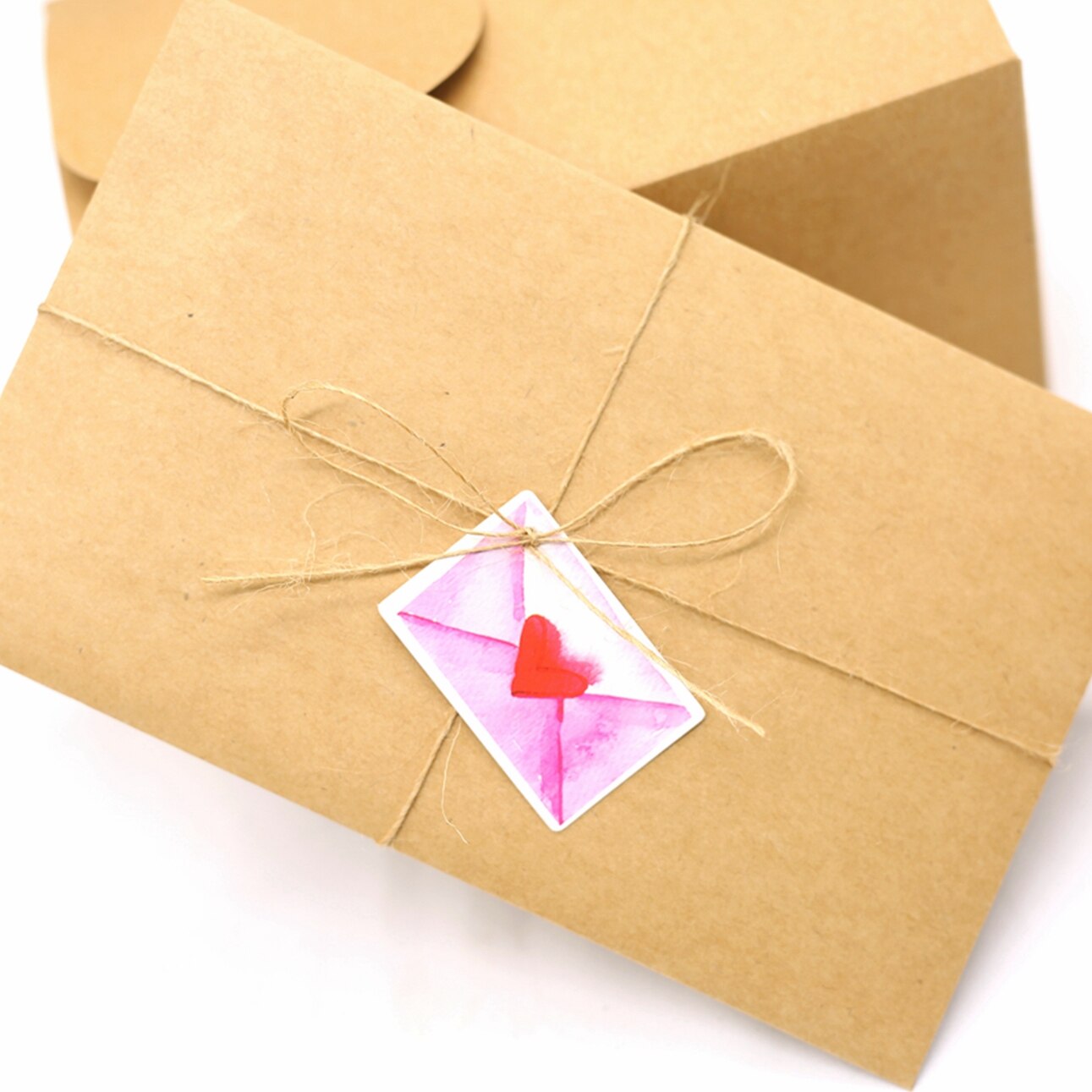 Etiquetas de papel para el Día de San Valentín y bodas, paquete de etiquetas DIY, decoraciones para fiestas, etiquetas colgantes, suministros para envolver , 50 unids/lote