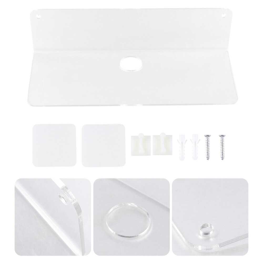 1Pc Drijvende Planken Acryl Moderne Display Rack Transparante Muur Decor Plank