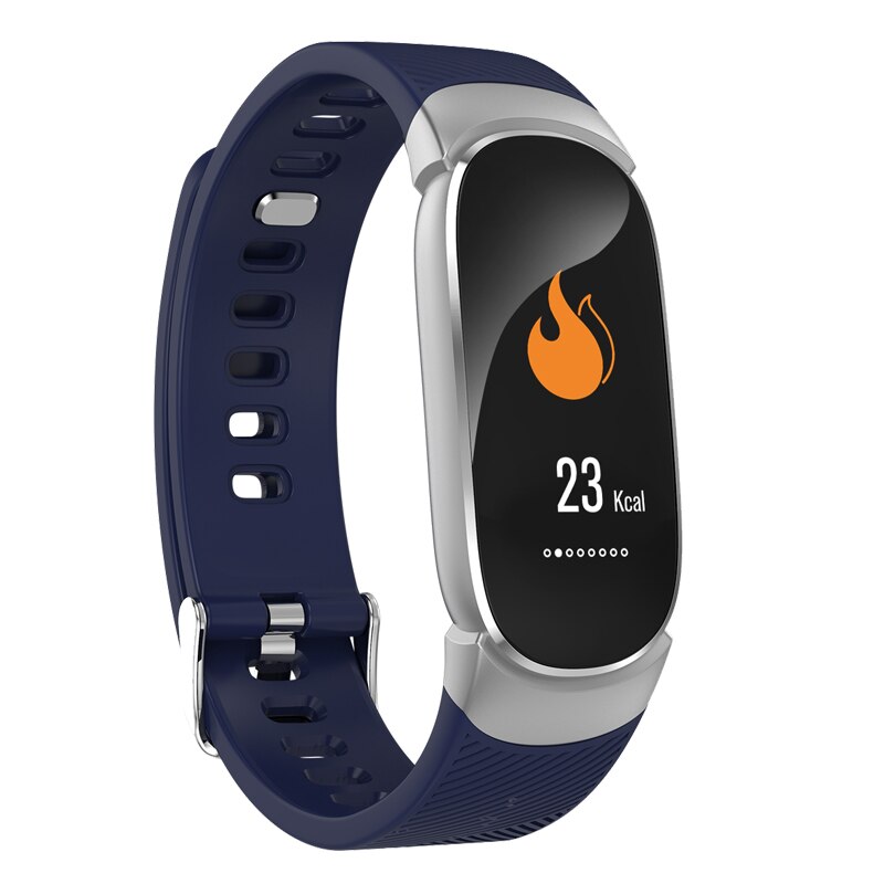 Smart Fitness Bracelet With Pressure Measurement Heart Rate Tracker Blood Waterproof Watch Smart Bracelet Women Activity Tracker: blue