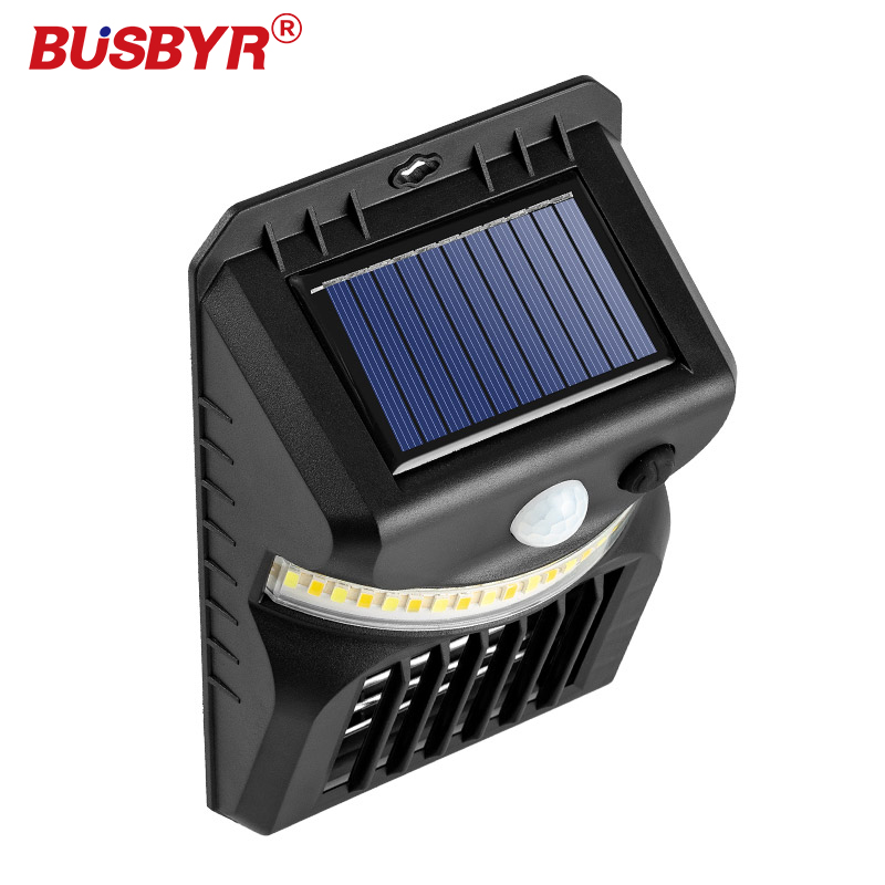 Nueva lámpara LED de pared solar, lámpara antimosquitos 2 en 1, LED para exteriores, detección inteligente de cuerpo humano, lámpara de pared para jardín al aire libre