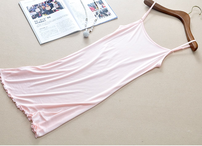 voll rutscht Dessous Seide Weich rutscht für Frauen: Rosa / XL