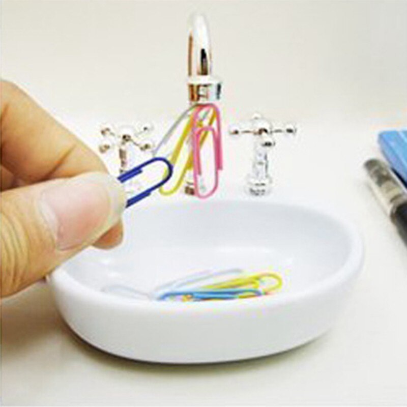 Paper Clip Holder - Kitchen Sink & Handheld Staple Remover Lifter Opener Spring-Loaded Staple Puller (Pink)