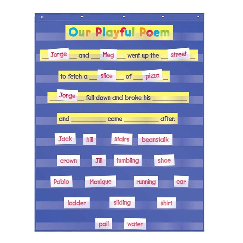 Classroom Pocket Chart With 6 Hooks For Standards Daily Schedule Activities Class Demonstrations