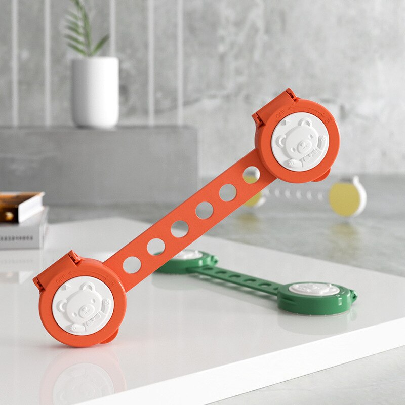 1 pz protezione di sicurezza per bambini blocco dell'armadio per bambini protezione di blocco in plastica dei bambini chiusura dai cassetti delle porte