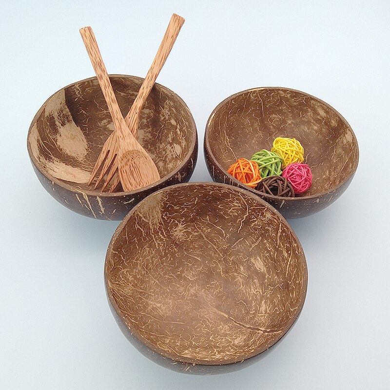Natuurlijke Kokosnoot Kom, Geïmporteerd Uit Vietnam, Handgemaakte, Prachtige Handwerk, Geschikt Voor Eten Drinken Pap Soep Noedels