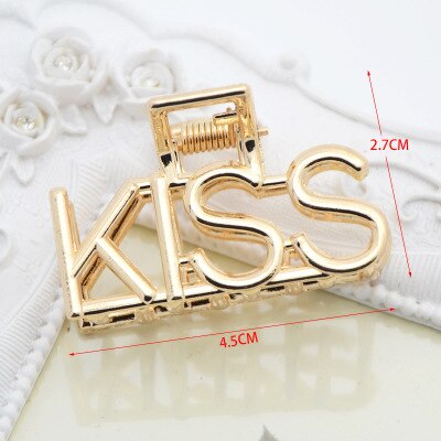 1Pcs smal Simple Wild Geometric Hair Claw For Women Girls Clamps Hair Crab Metal Hair Clip Claw Accessories Headwear: Milky White
