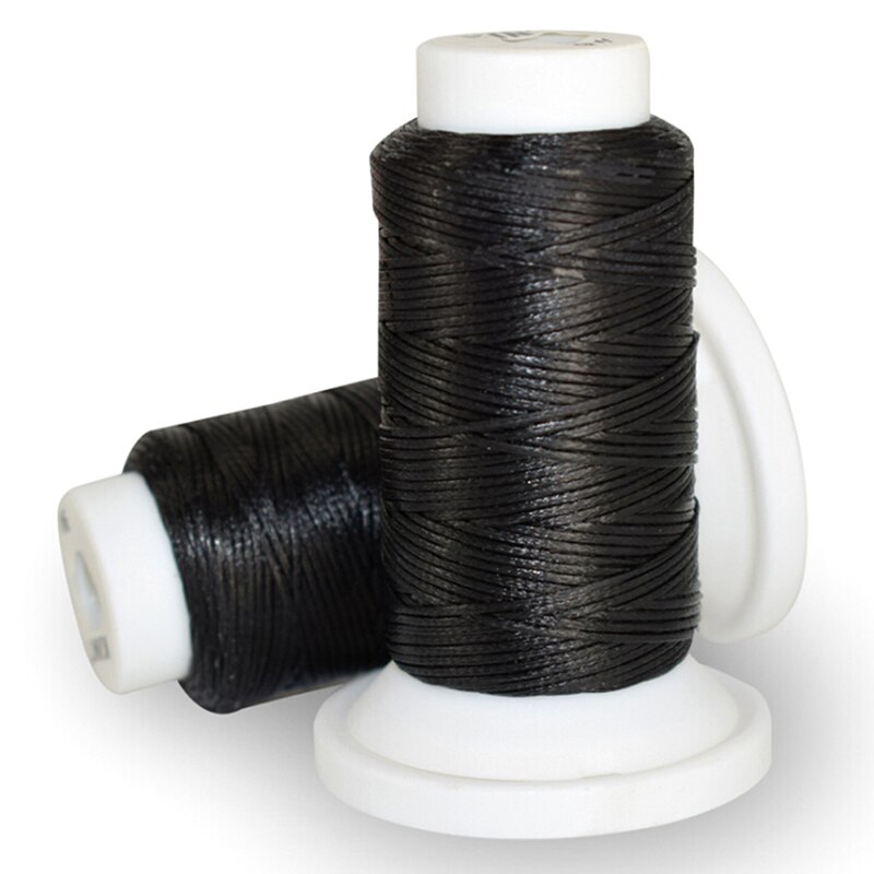 1PC 50Meters DIY Handicraft Tool Hand Waxed Thread 0.8mm 50m Polyester Cord Sewing Machine Stitching For Leather Craft: black