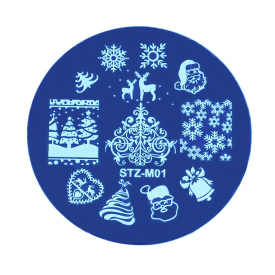 STZ noël Nail Art estampage plaques flocons de neige Dreamcather étoile timbre à ongles modèle pochoir manucure moule outils STZ/MC: STZ-M01