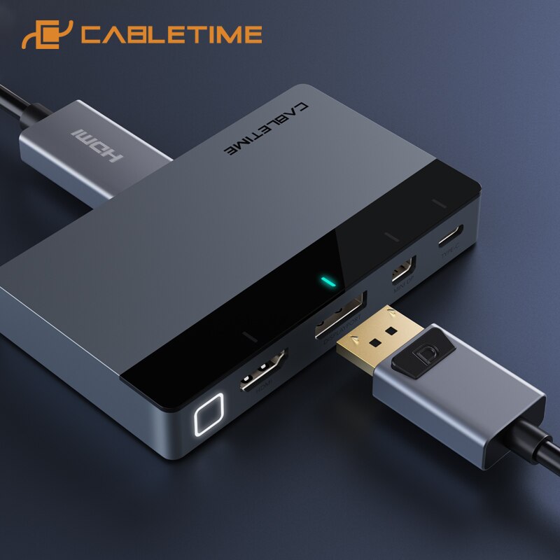 Kaapeliaika 4 in 1 langaton projektori hdmi 4k 60hz hdr mini dp hub led-valon kytkin tietokoneeseen kannettavaan tietokoneeseen lenovo hdmi kytkin  c370