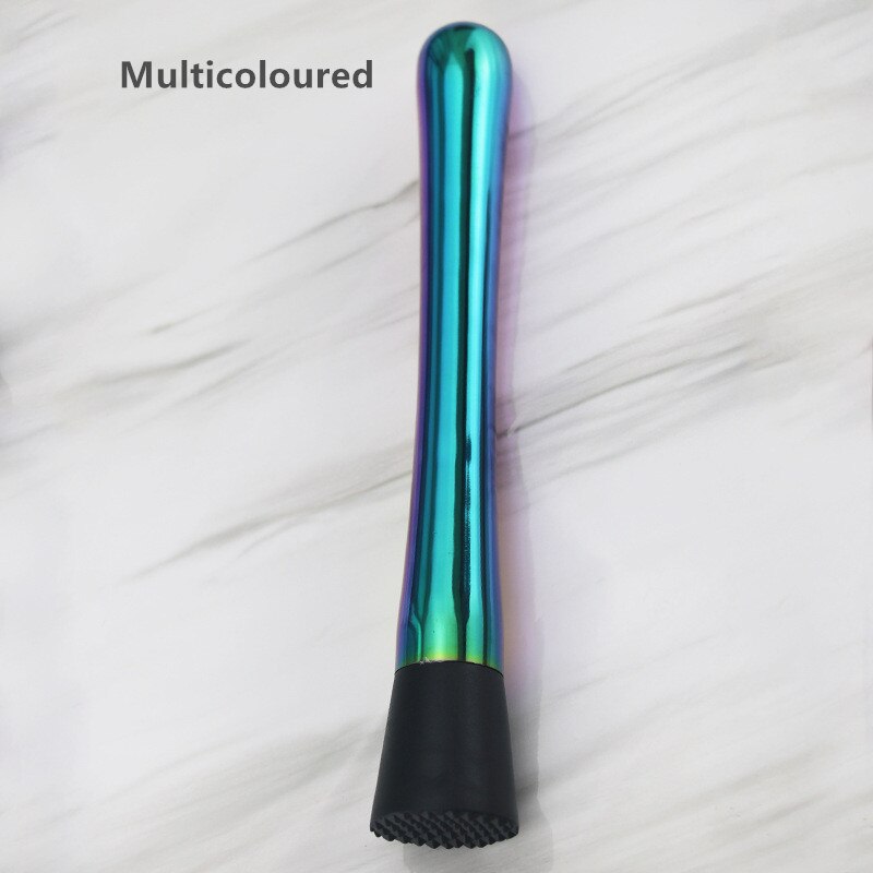 Cocktail Muddler Bar Mixer Ijs Verpletterende Stok Diy Drank Fruit Mojito Mint Muddle Stamper Cursher Voor Bar Bar Gereedschap: Multicoloured