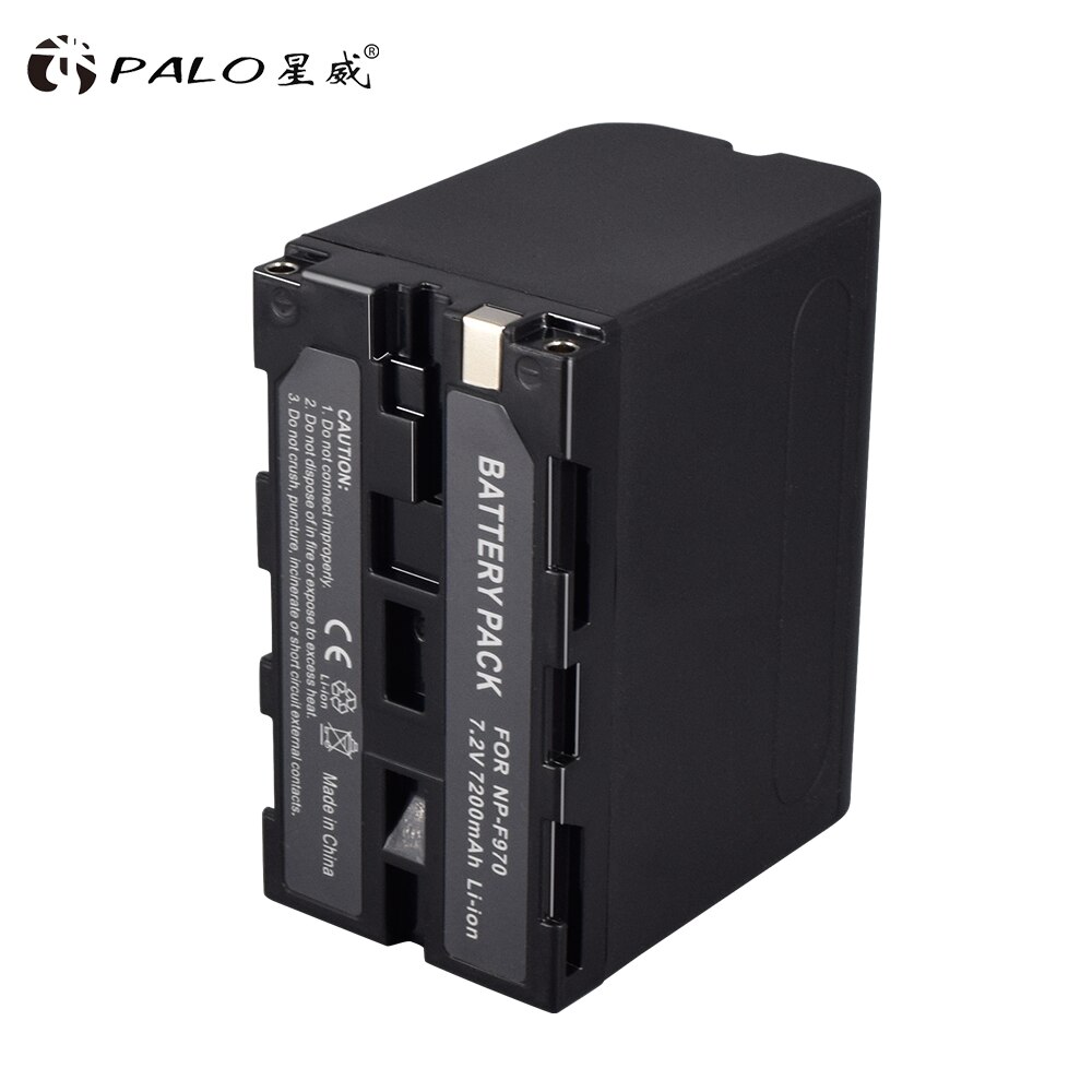 PALO NP-F970 NP-F960 Camera Battery - 7200mAh 7.2V Standard Battery - Dual USB Charger Included