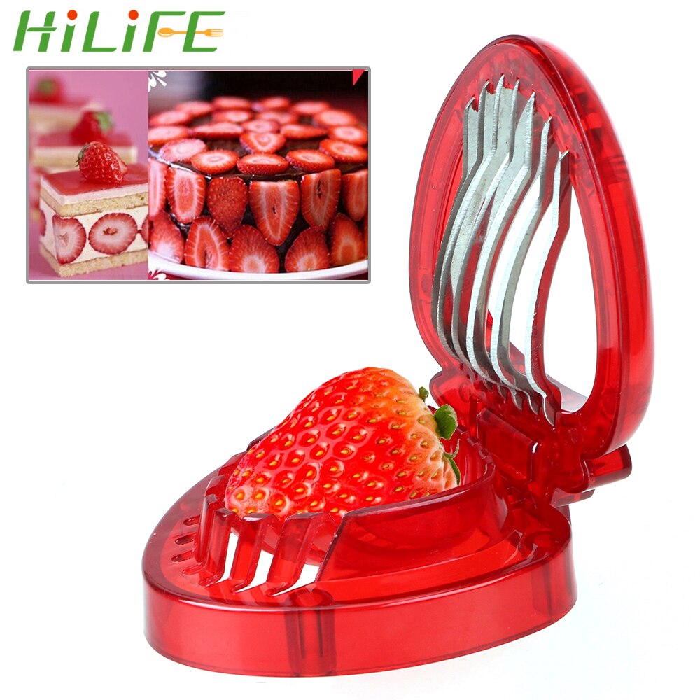 HILIFE decoración de tartas cupcakes herramientas de tallado de frutas cortador de fresa hoja de acero inoxidable artesanía ensalada cortador utensilios de cocina