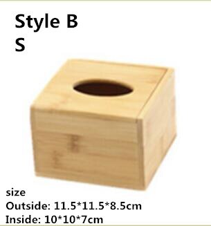 Moderne Eenvoudige multifunctionele Desktop Bamboe Houten Tissue Doos multifunctionele Opbergdoos Thuis Milieu Gezicht Handdoek Papier doos: Flip style-S