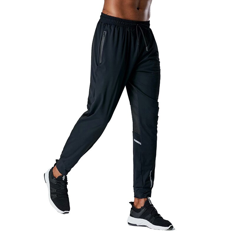 Außen Lange Hosen Männer Lauf Fitness Reißverschluss Ausbildung Hosen FußBall Basketball Atmungsaktive spleißen Gittergewebe Sport Joggen Hosen