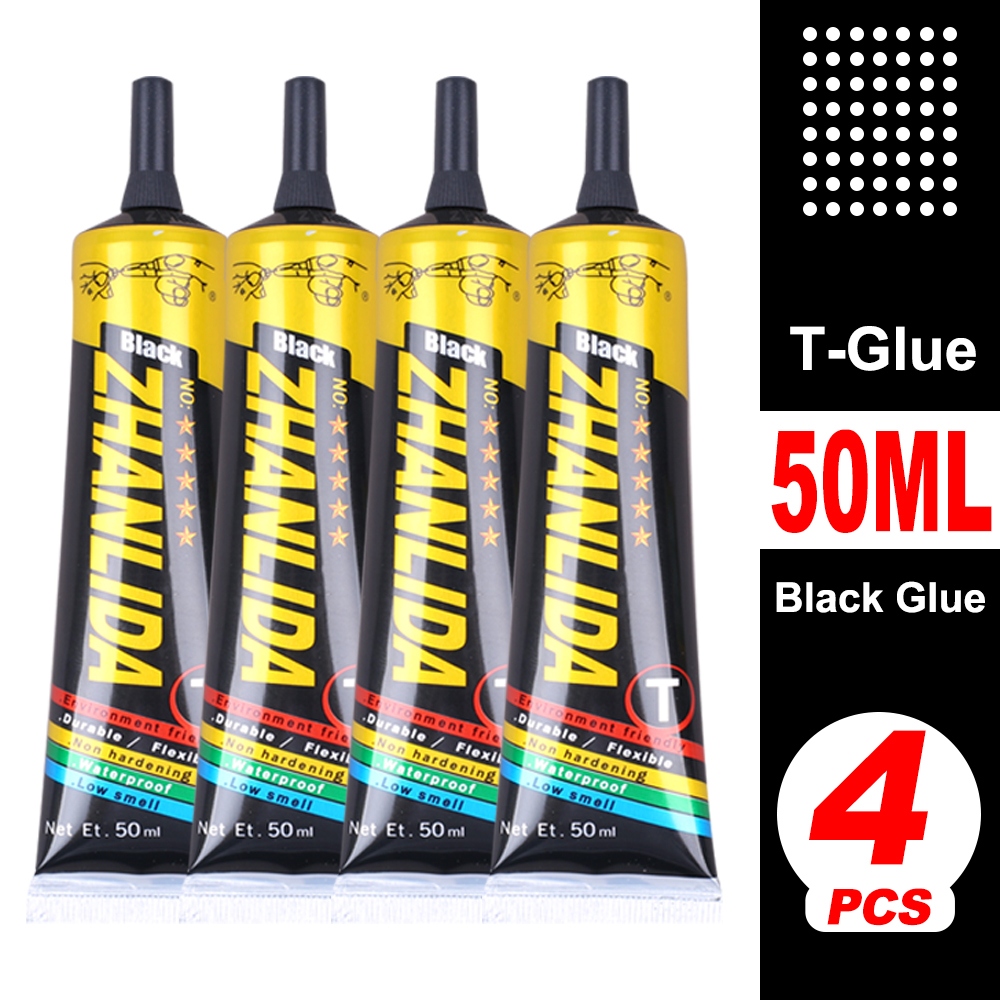 Waterproof Black Glue Phone Contact Epoxy Resin Adhesive Textile Leather Crystals Clothes Plastic Sealant T9000 15ml 50ml 110ml: Transparent