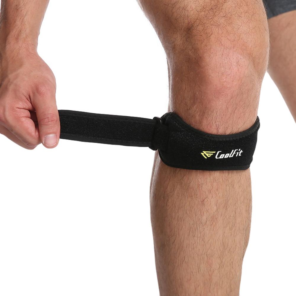 Sport Knie Pijnbestrijding Brace Verstelbare Patella Stabilizer Knie Riem Riem Ondersteuning Wandelen Running Tennis